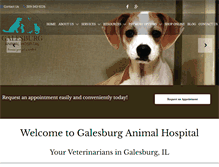 Tablet Screenshot of galesburganimalhospital.com